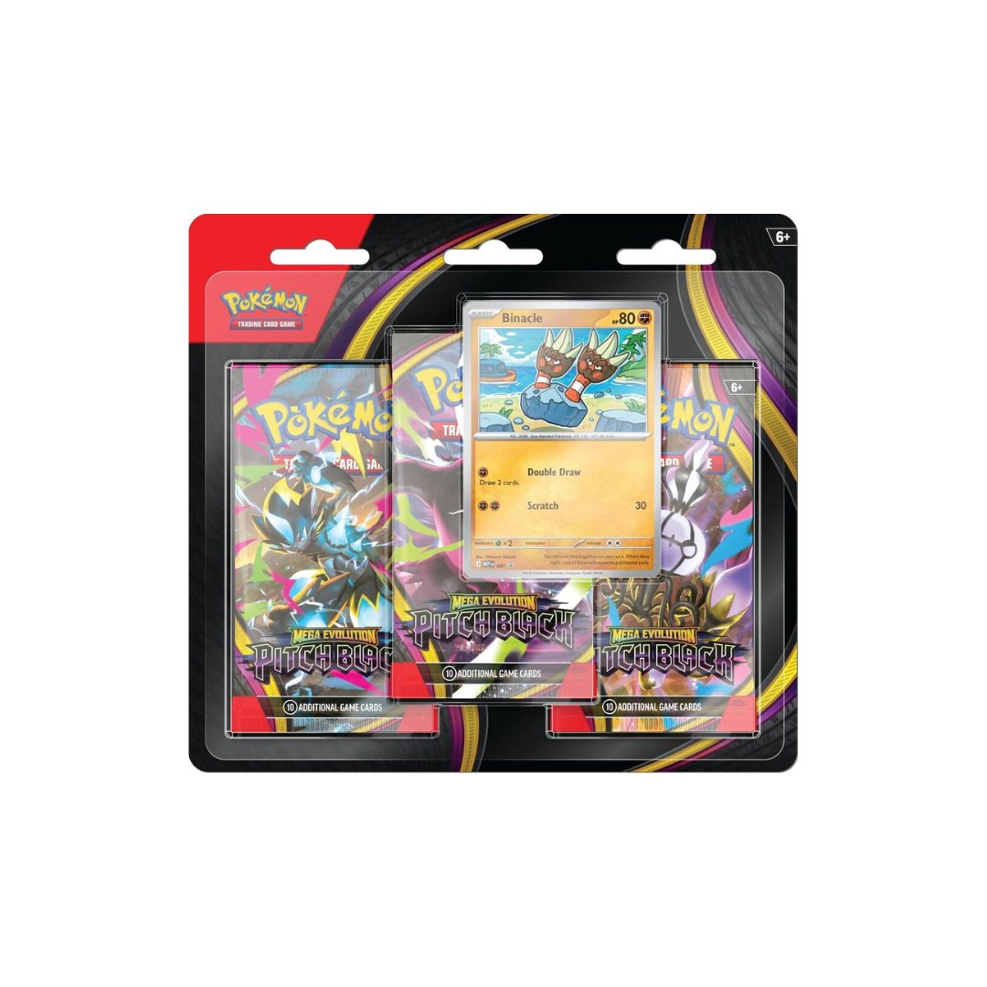 Pokémon TCG Pitch Black 3-Pack Blister Binacle ME05