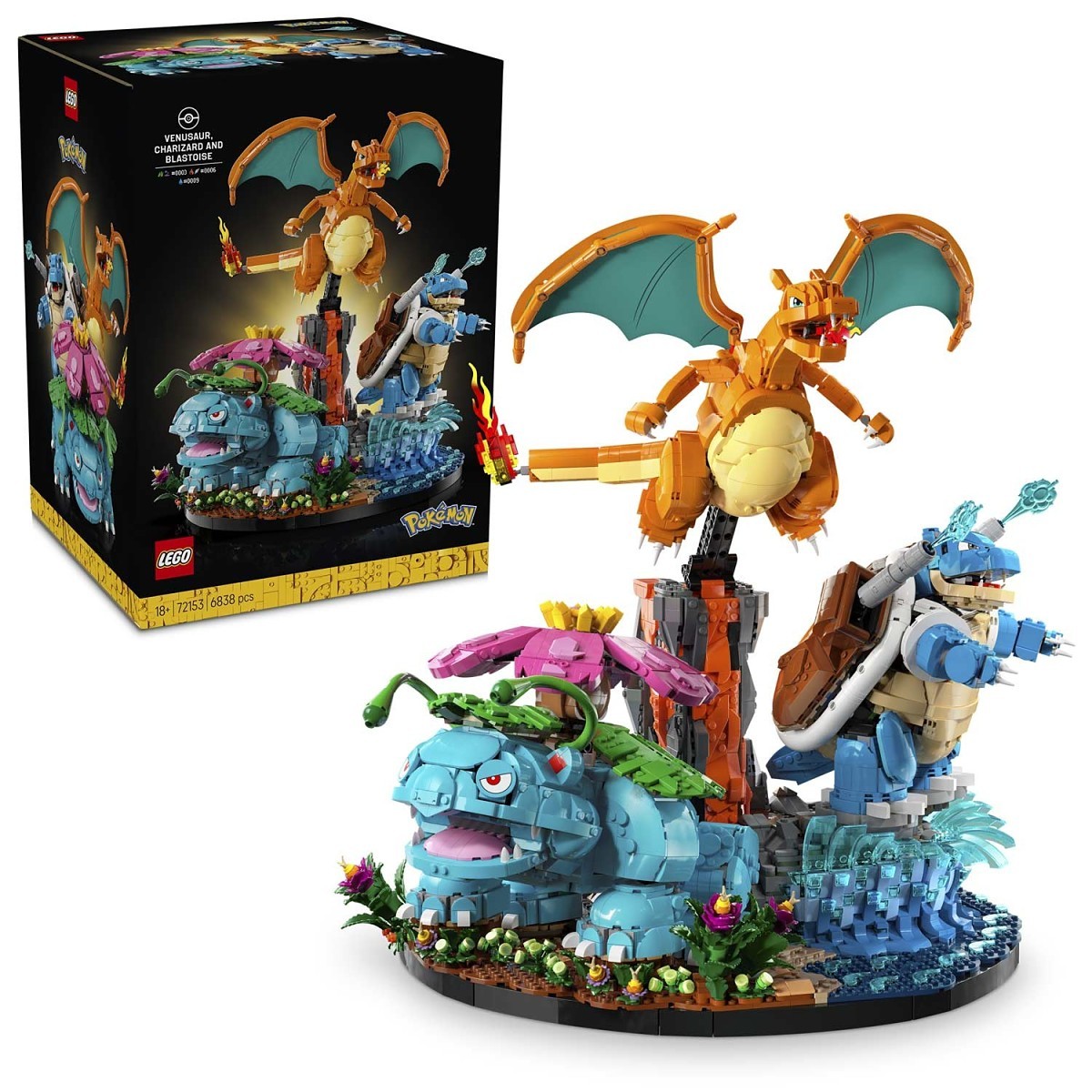 LEGO Pokémon Venusaur Charizard Blastoise Model Building Set 6838 Pieces