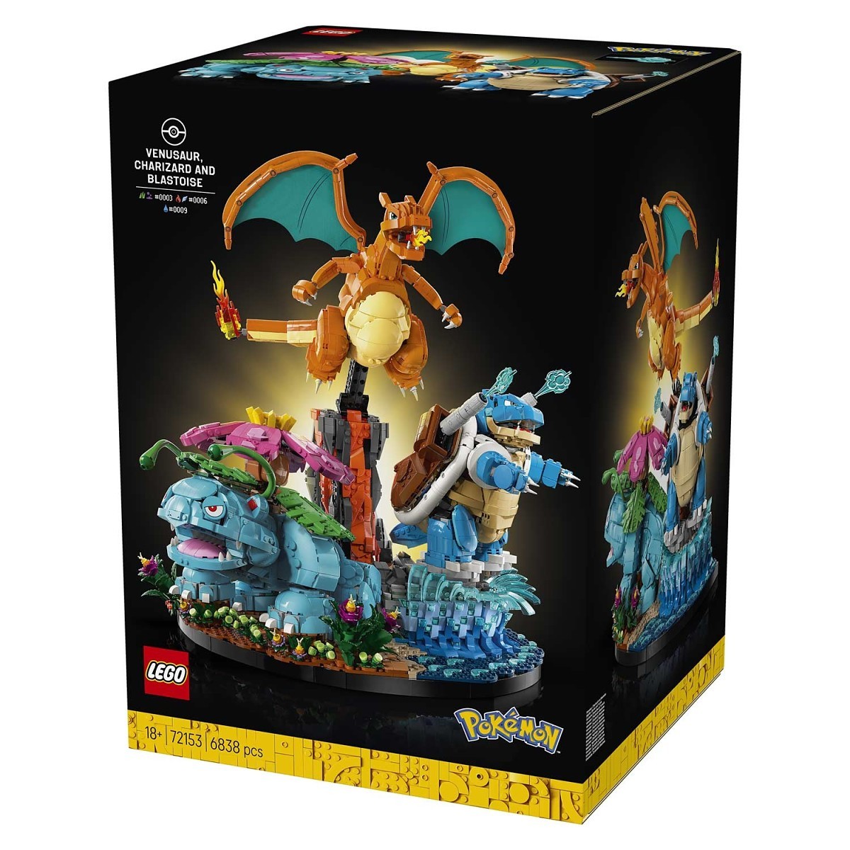 LEGO Pokémon Venusaur Charizard Blastoise Model Building Set 6838 Pieces