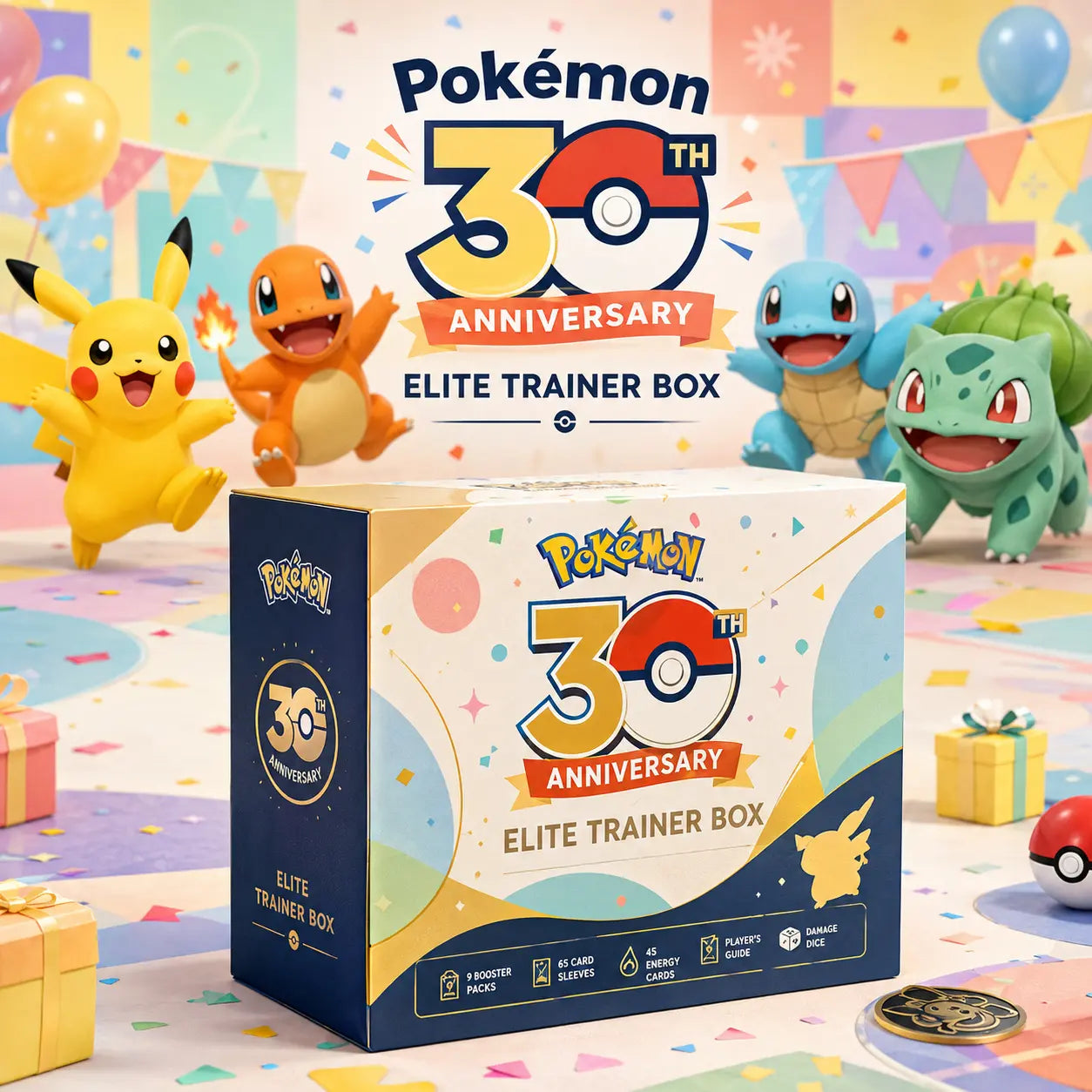 Pokémon 30th Anniversary Celebration Elite Trainer Box All-Foil Packs