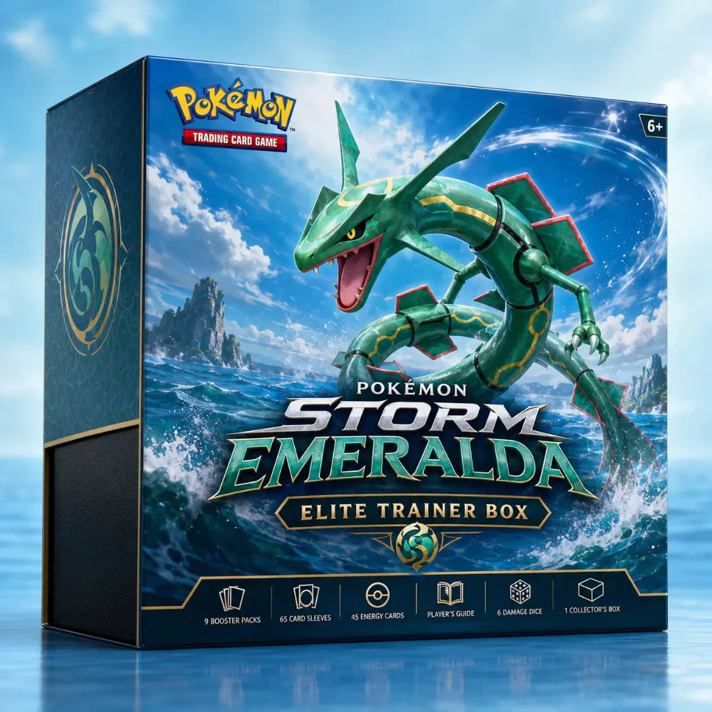 Pokémon Storm Emeralda Elite Trainer Box Mega Rayquaza Edition